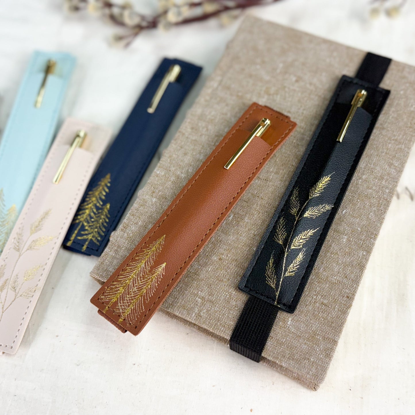 Elastic Pen Holder — Trees