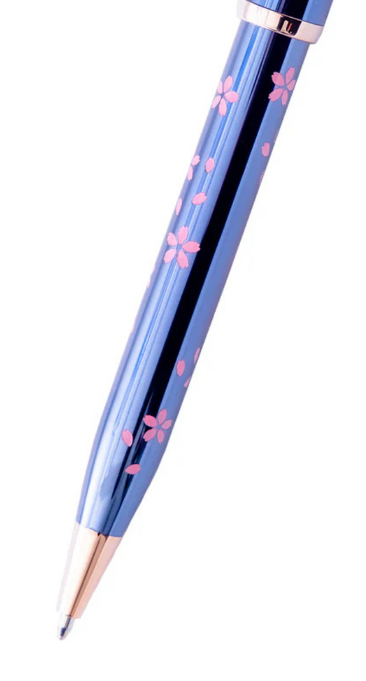 A.T. Cross Century II Ballpoint Pen, Cherry Blossom Blue