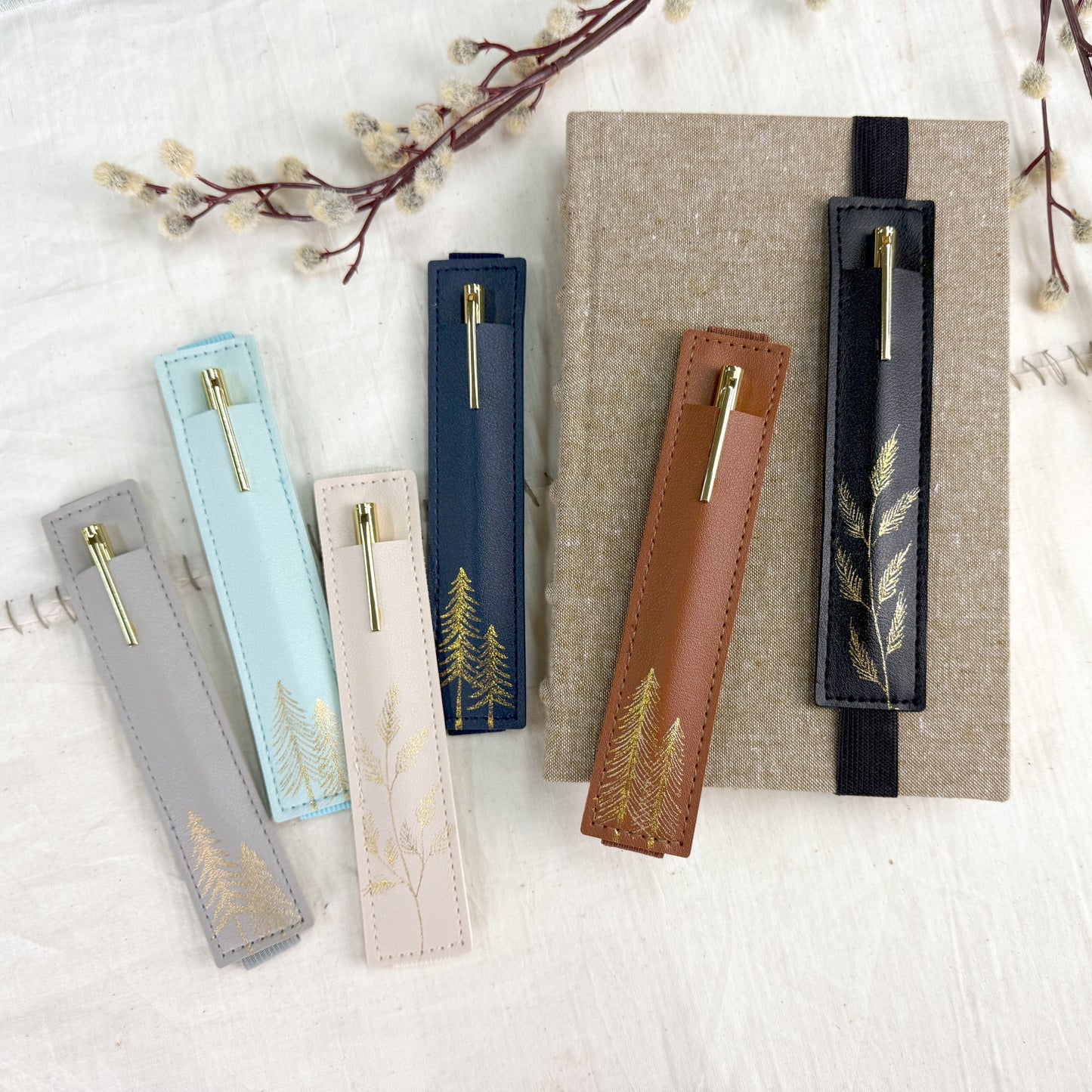 Elastic Pen Holder — Trees