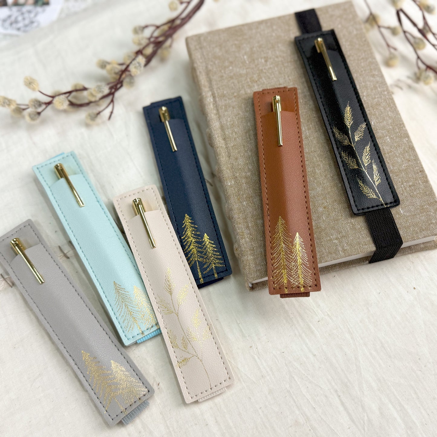 Elastic Pen Holder — Trees