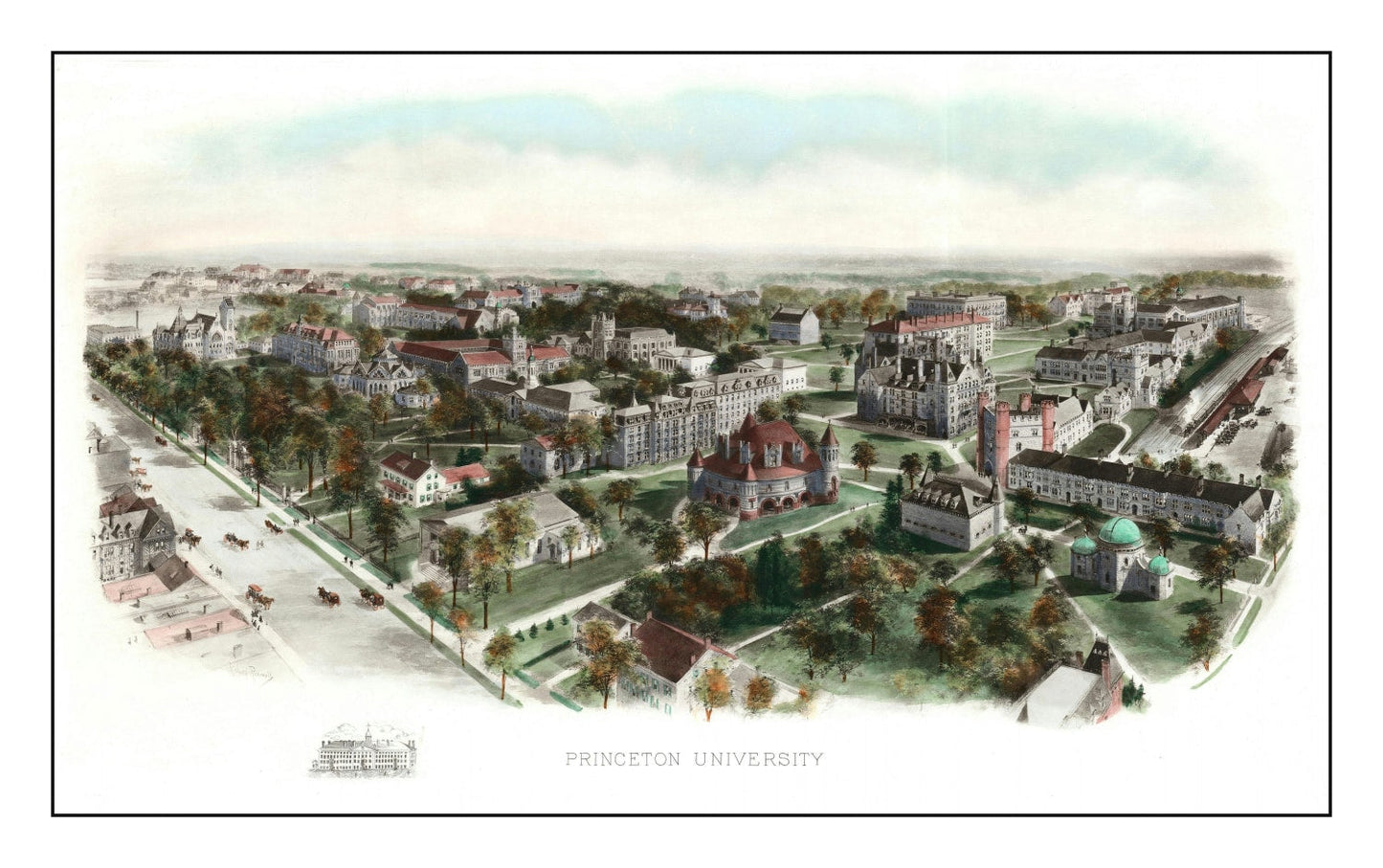 Vintage Map of Princeton University, 1906