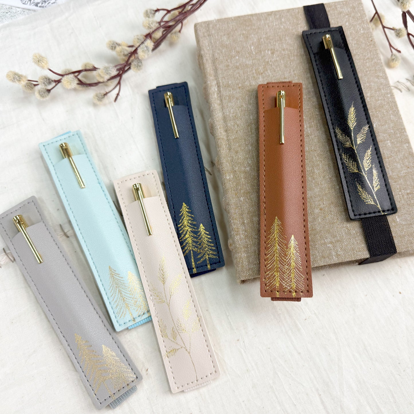 Elastic Pen Holder — Trees