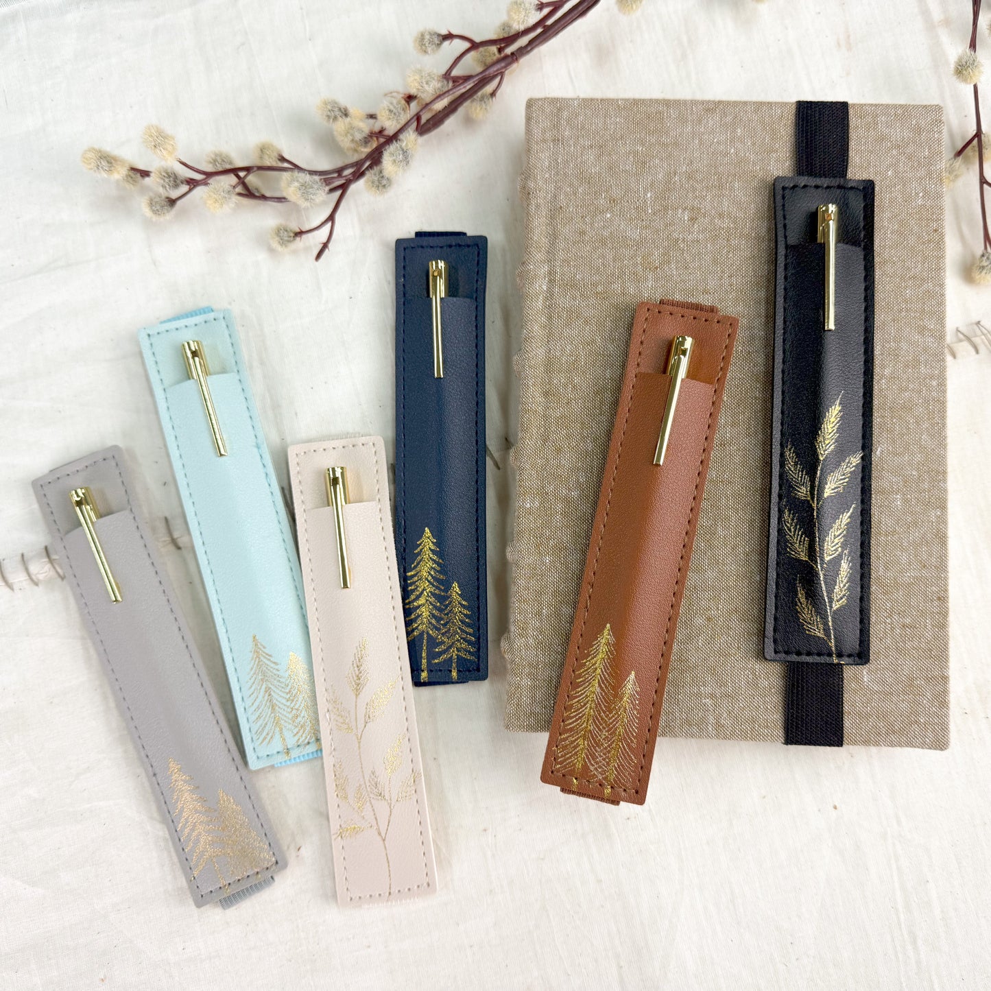 Elastic Pen Holder — Trees