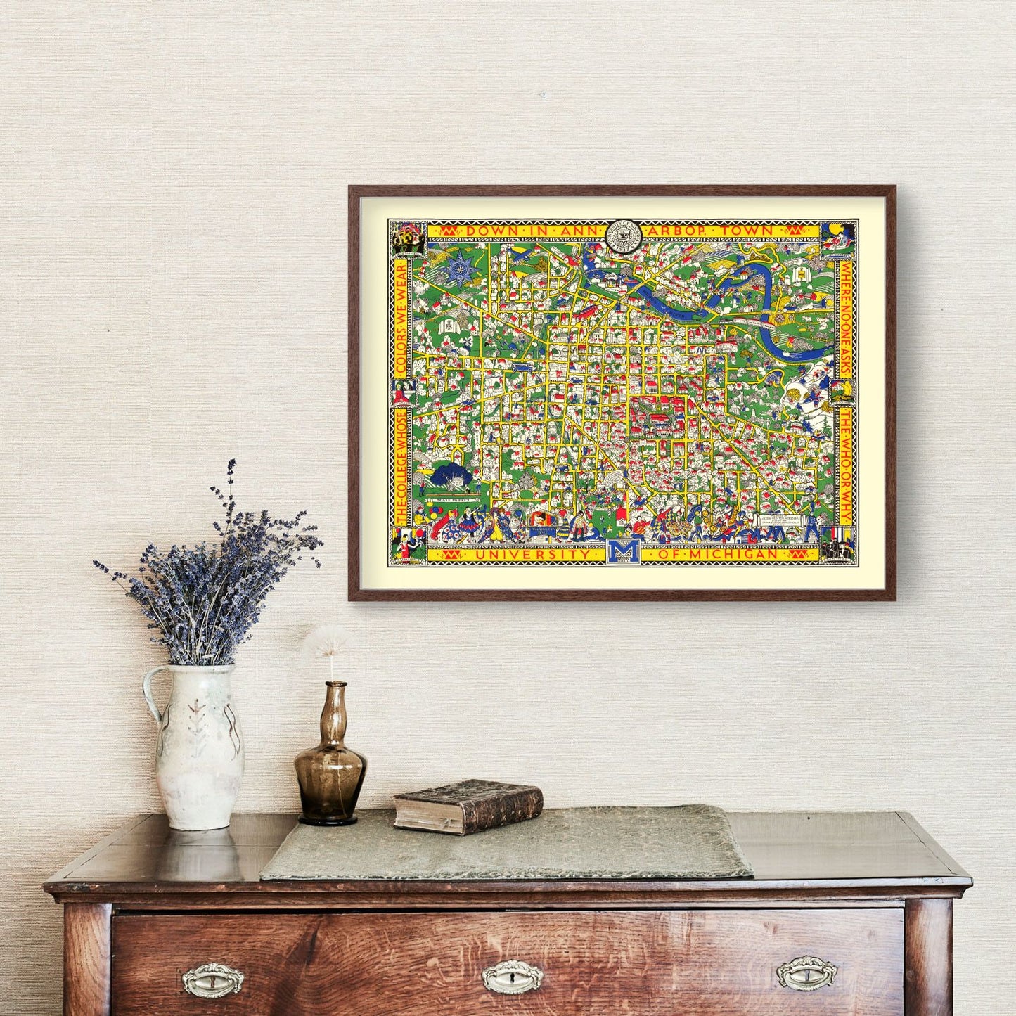 Vintage Map of University of Michigan, 1926