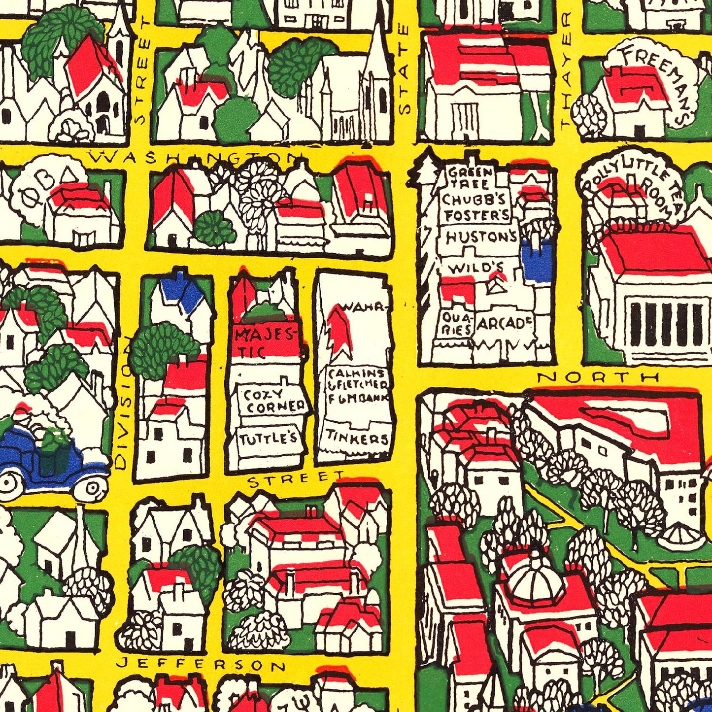 Vintage Map of University of Michigan, 1926