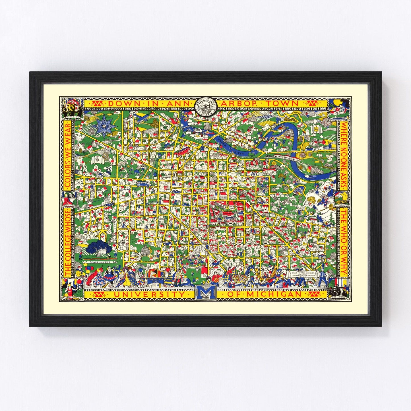 Vintage Map of University of Michigan, 1926