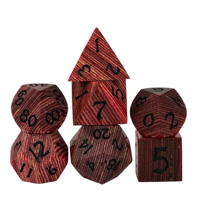 Striped Wood Dice