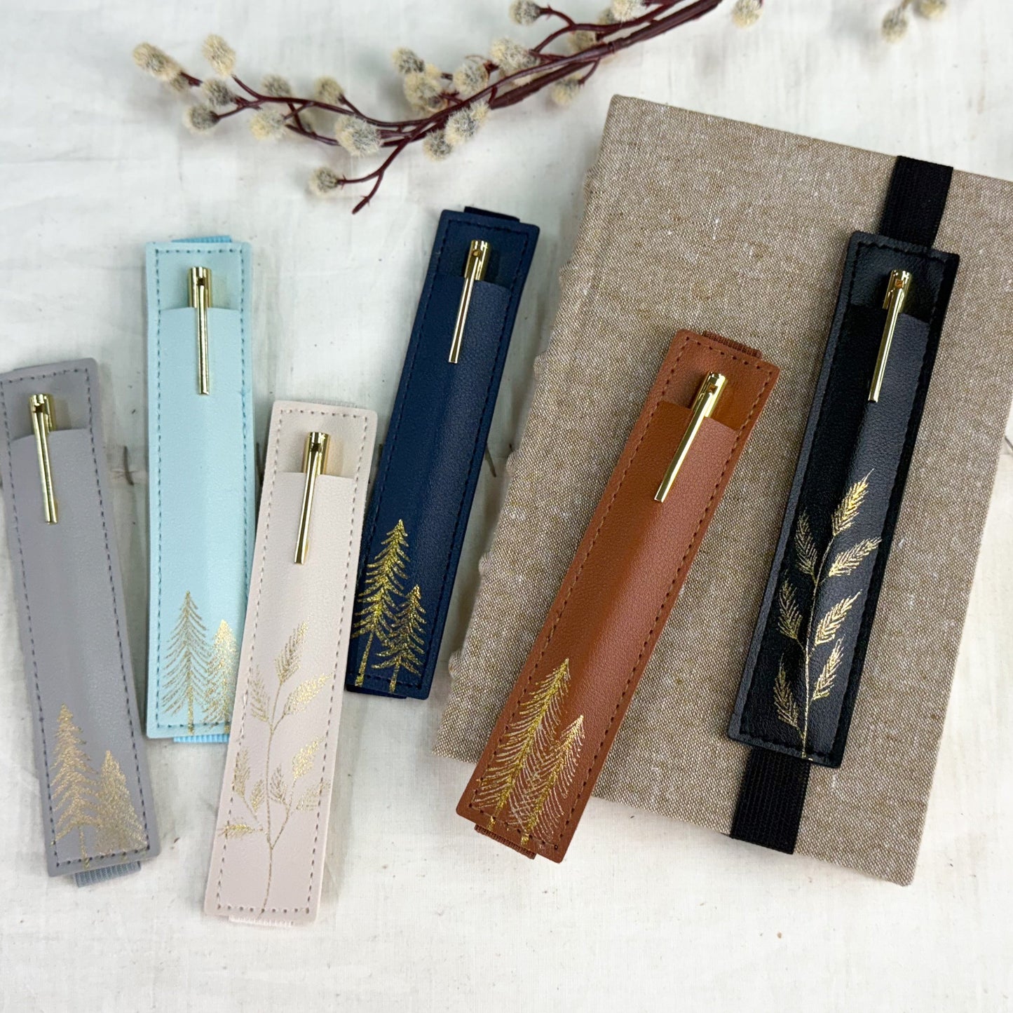 Elastic Pen Holder — Trees