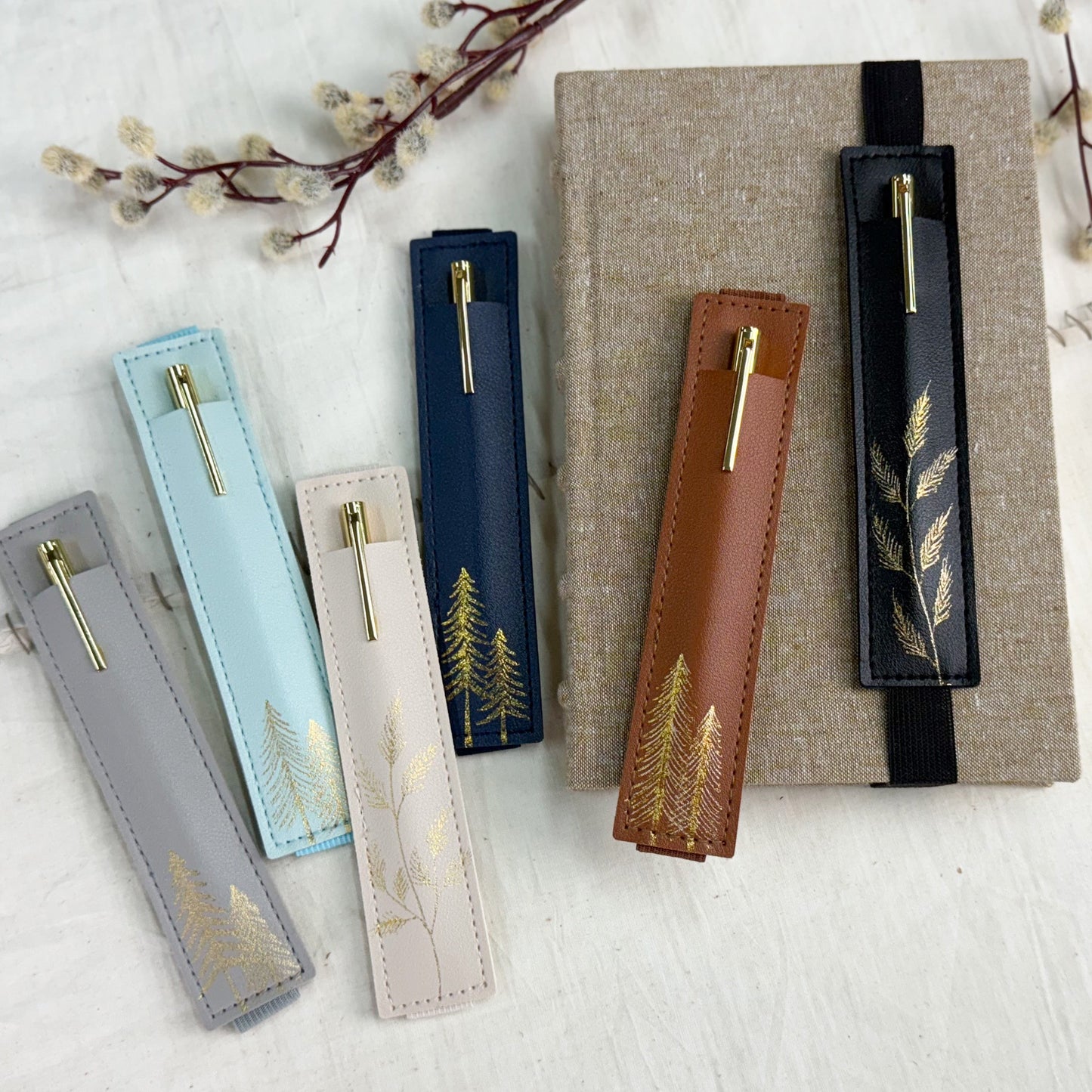 Elastic Pen Holder — Trees