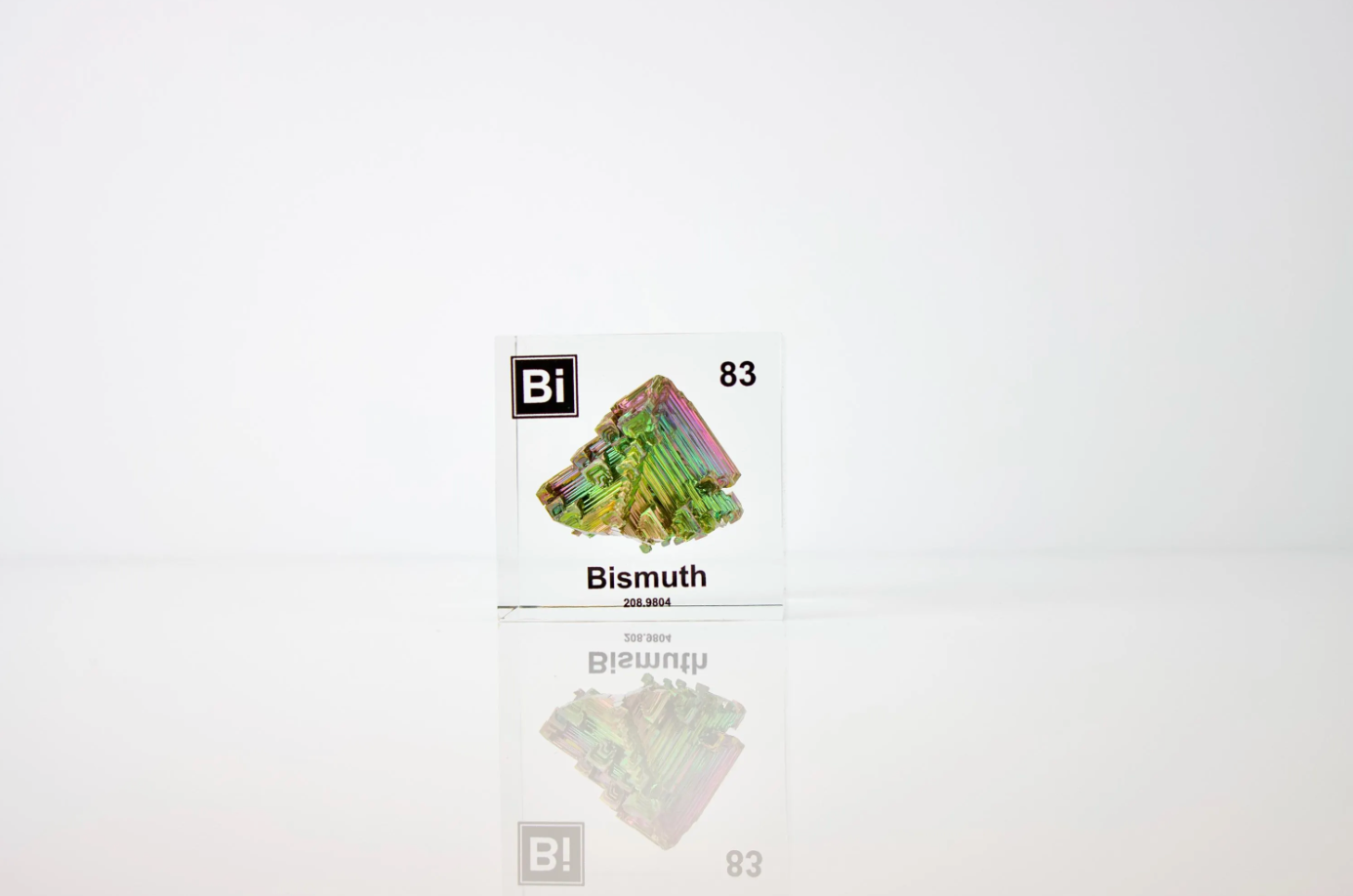 Bismuth Crystal in Lucite
