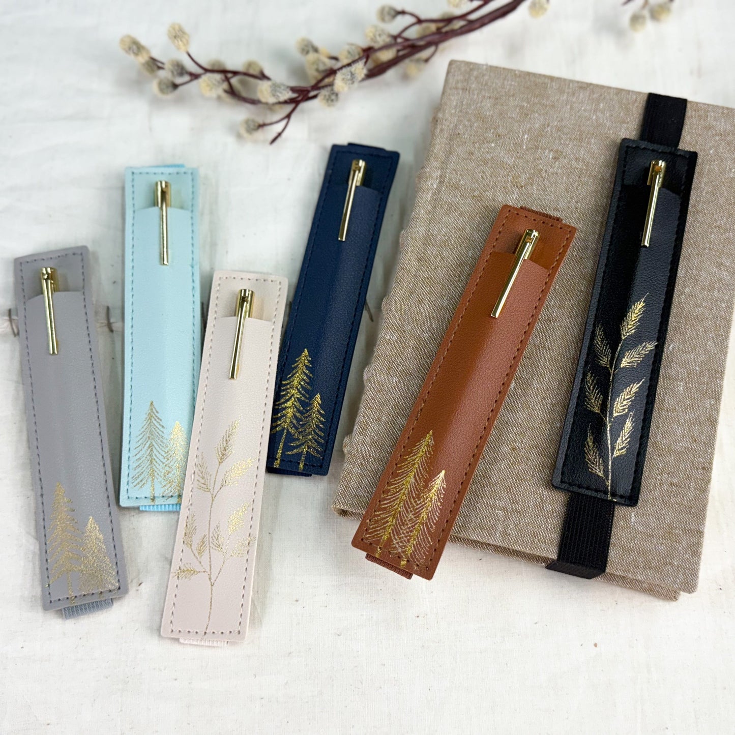 Elastic Pen Holder — Trees