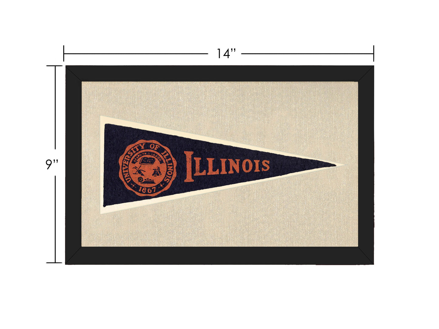 Vintage University of Illinois Hormel Pennant