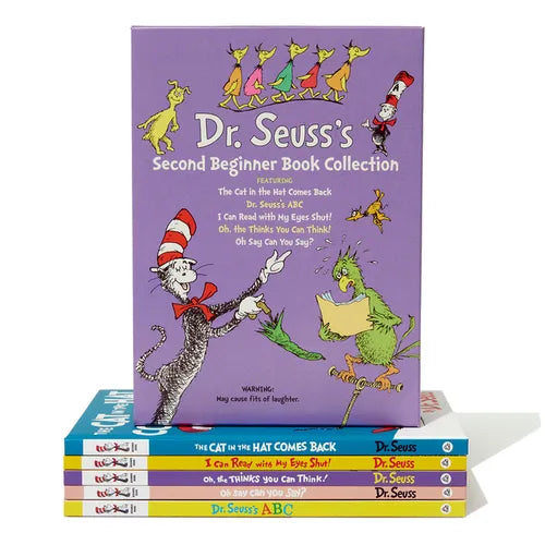 Dr. Seuss's Second Beginner Book Boxed Set Collection: The Cat in the Hat Comes Back; Dr. Seuss's Abc; I Can Read with My Eyes Shut!; Oh, the Thinks Y