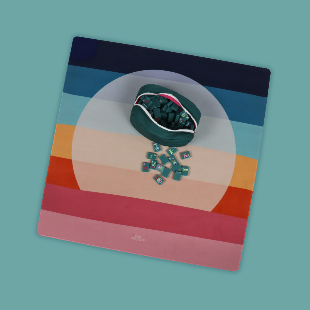 Free Spirit Teal Mahjong Tile Set