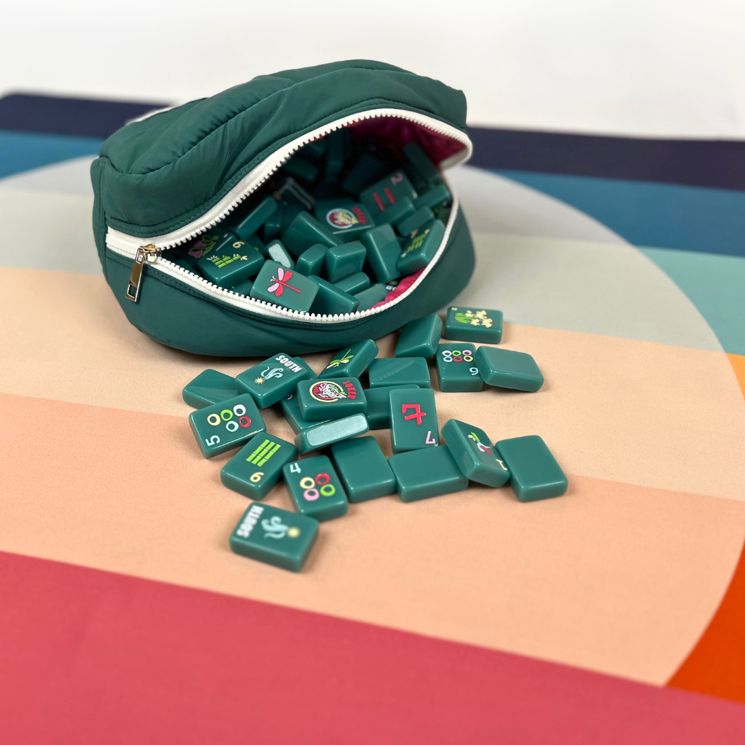 Free Spirit Teal Mahjong Tile Set