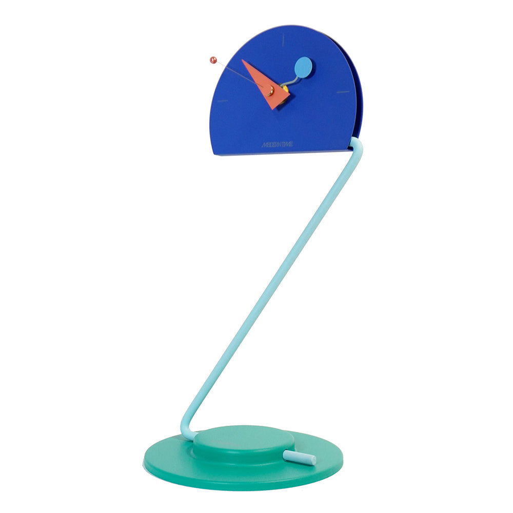 Peacock Desk Clock, Blue
