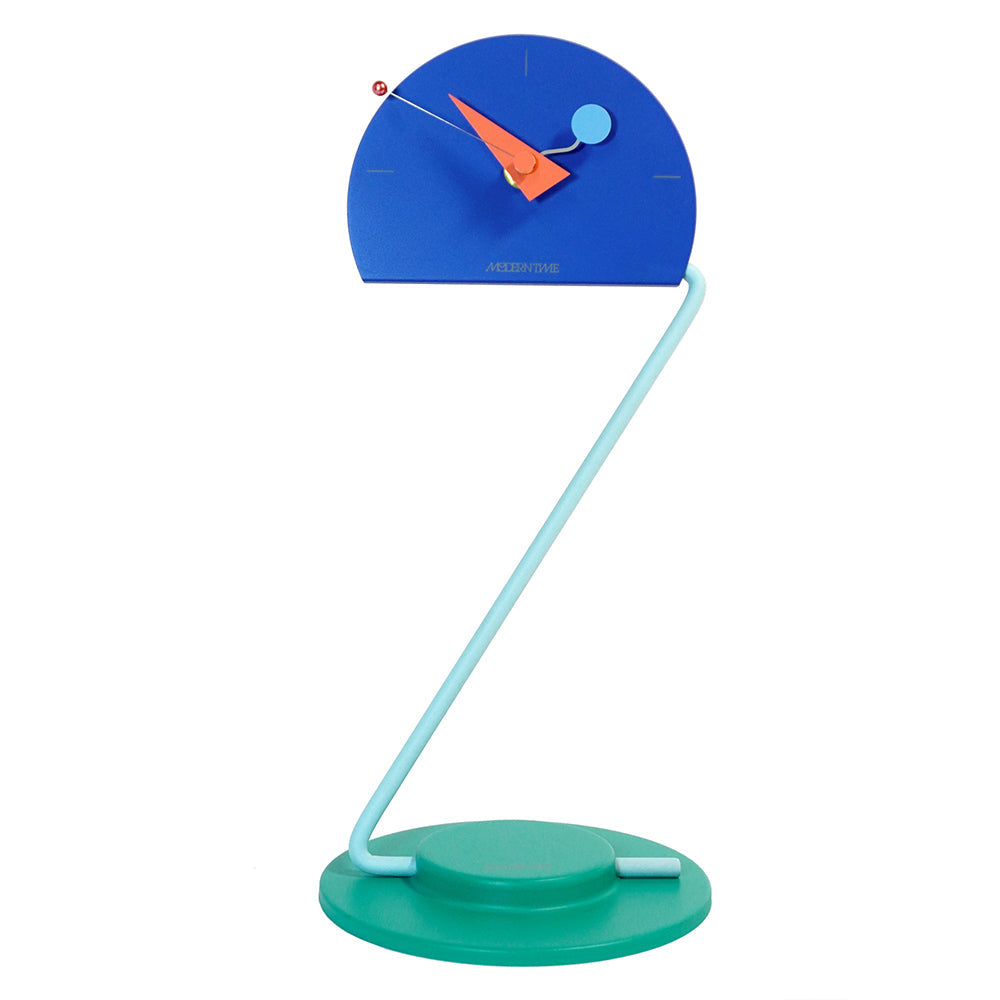 Peacock Desk Clock, Blue