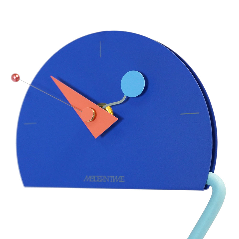 Peacock Desk Clock, Blue