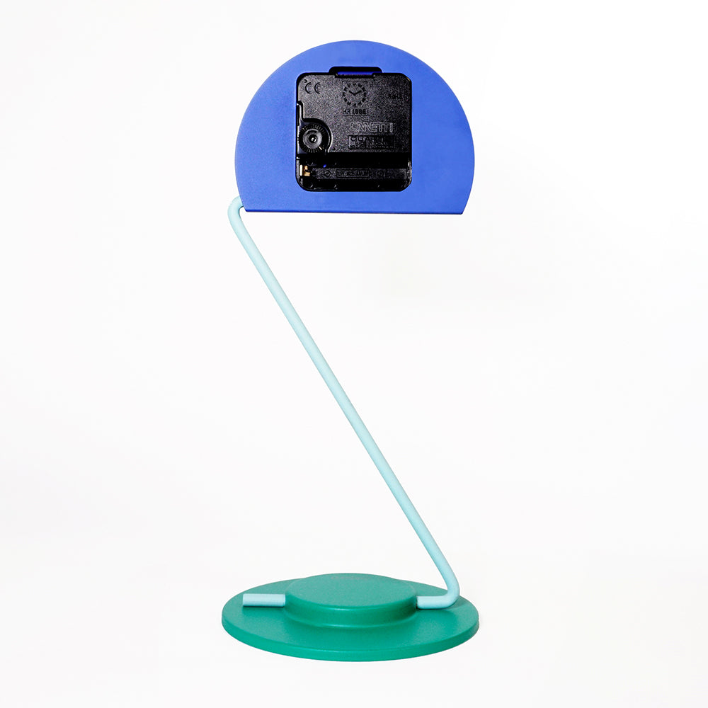 Peacock Desk Clock, Blue