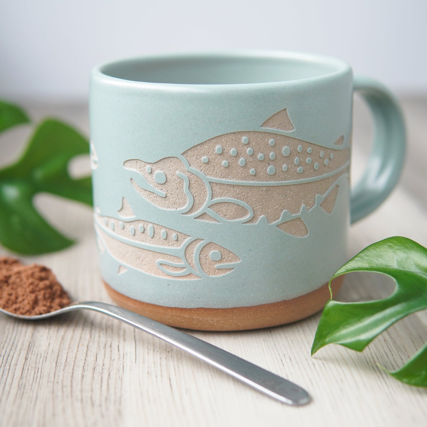 Salmon Mug, Forest Style