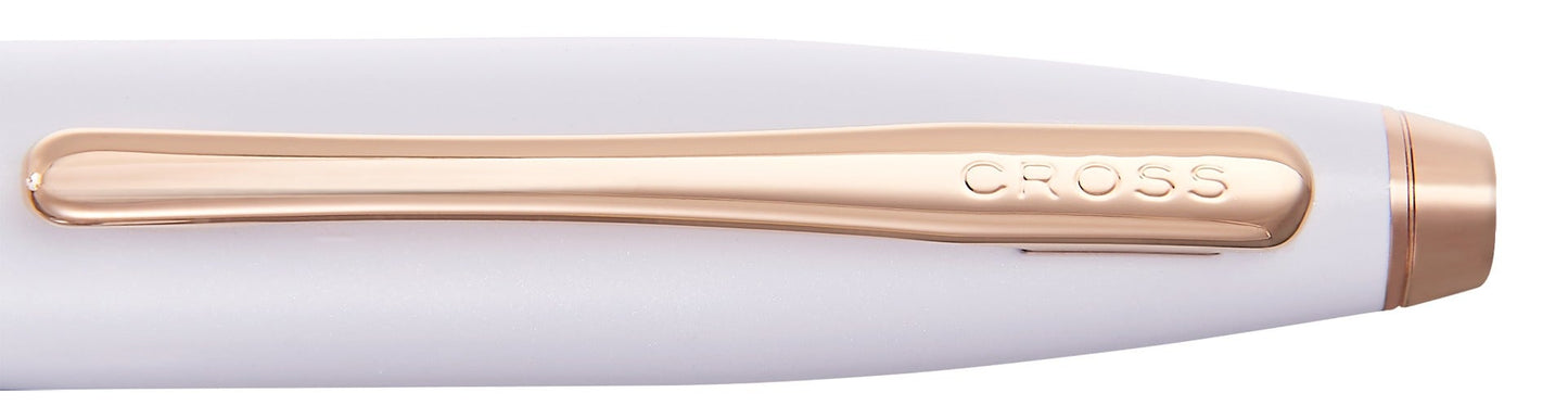 A.T. Cross Calais Ballpoint Pen, Pearlescent White