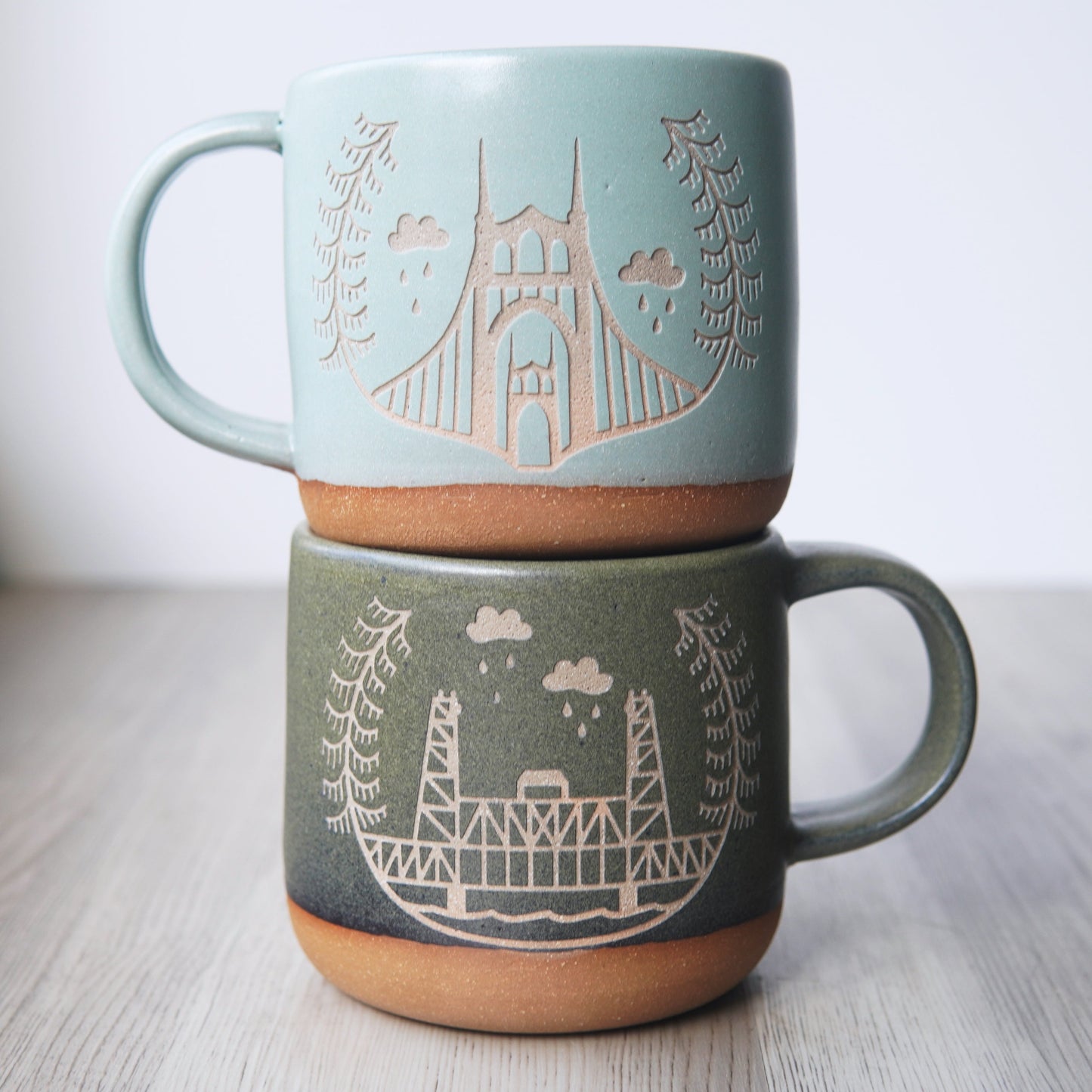 Portland Bridges Mug, Forest Style