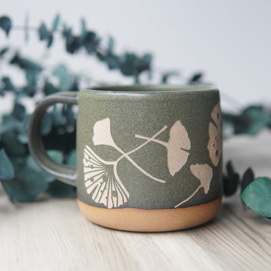 Ginkgo Leaves Mug, Forest Style