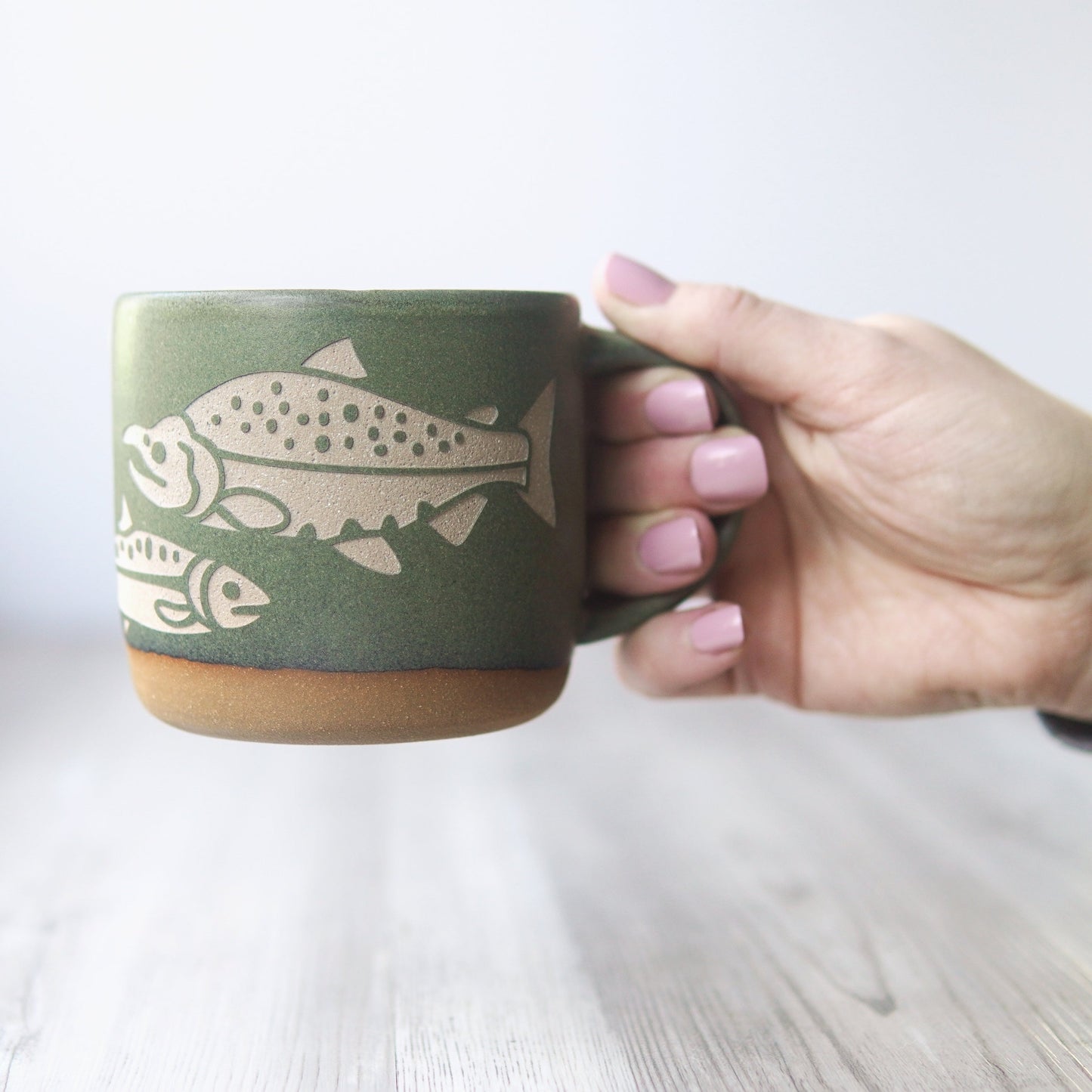 Salmon Mug, Forest Style