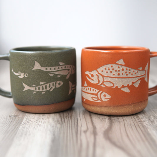 Salmon Mug, Forest Style