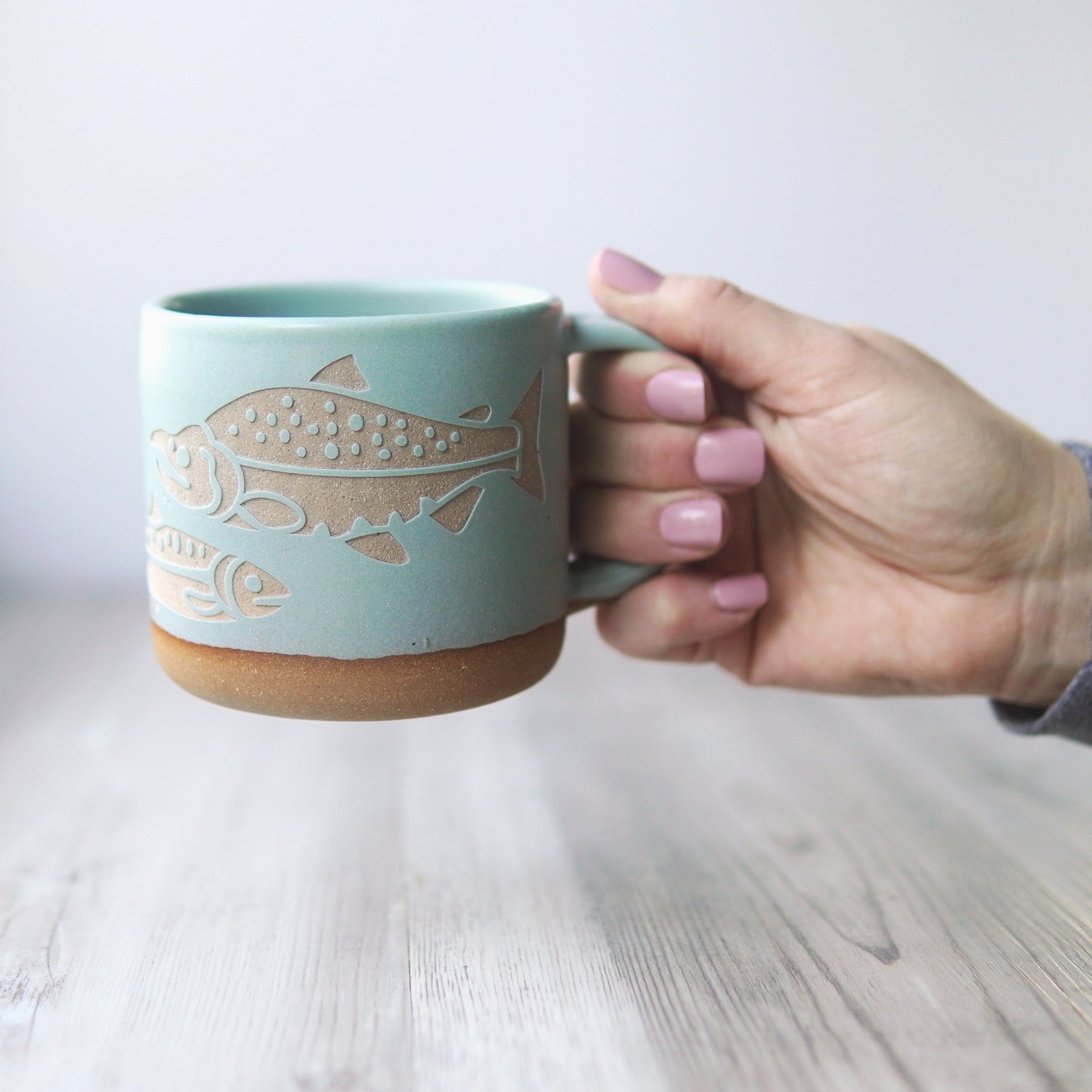 Salmon Mug, Forest Style