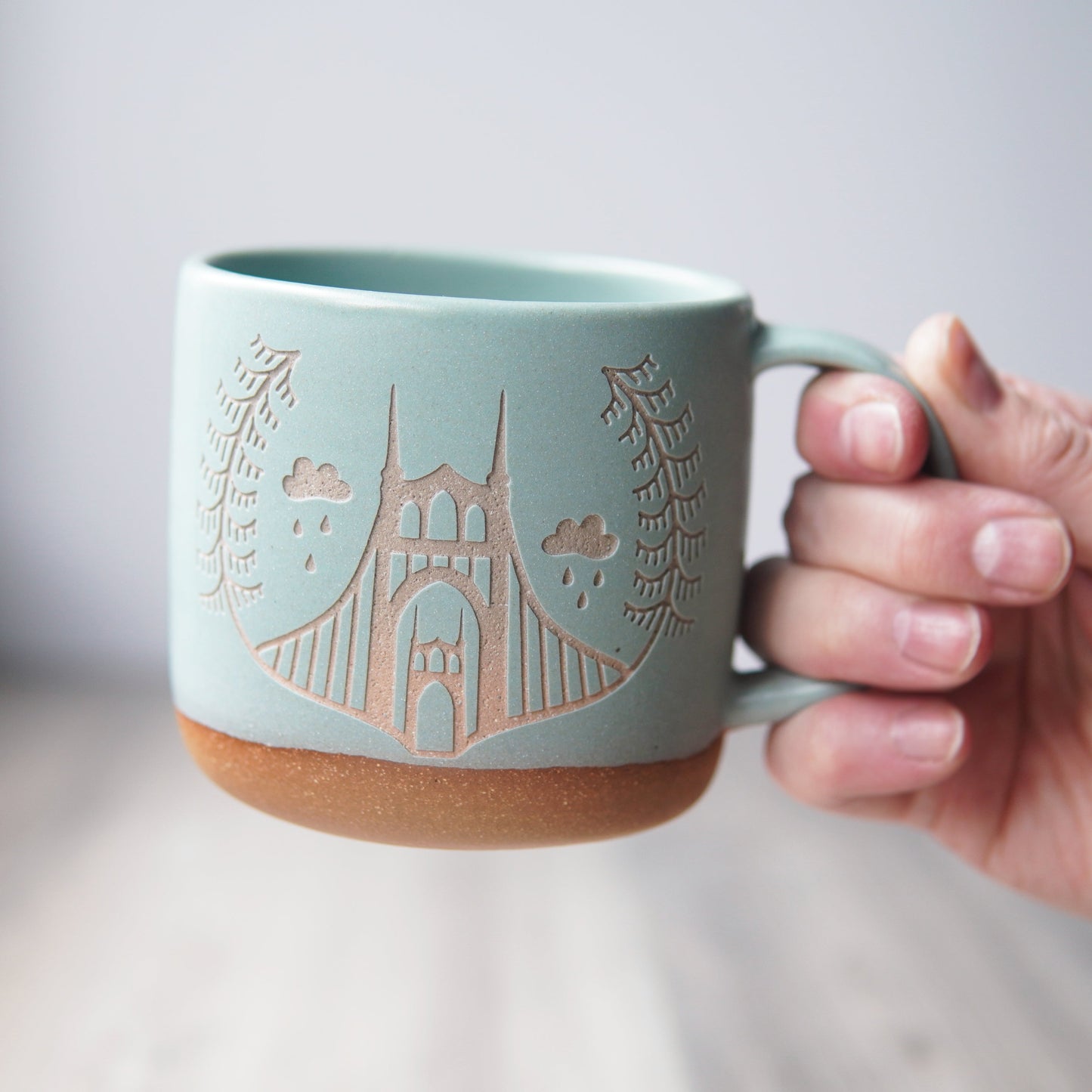 Portland Bridges Mug, Forest Style