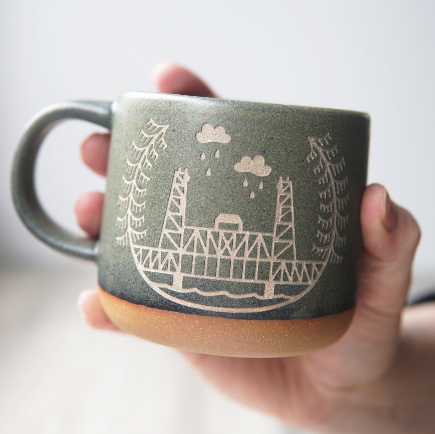 Portland Bridges Mug, Forest Style