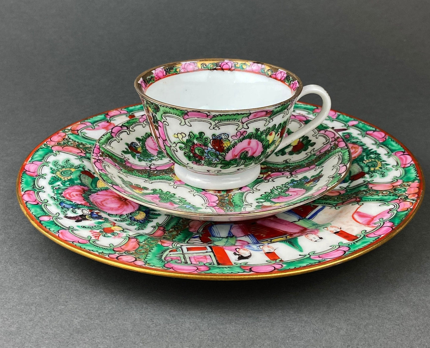 Rose Medallion Tea Service: Hand-Painted, Hong Kong