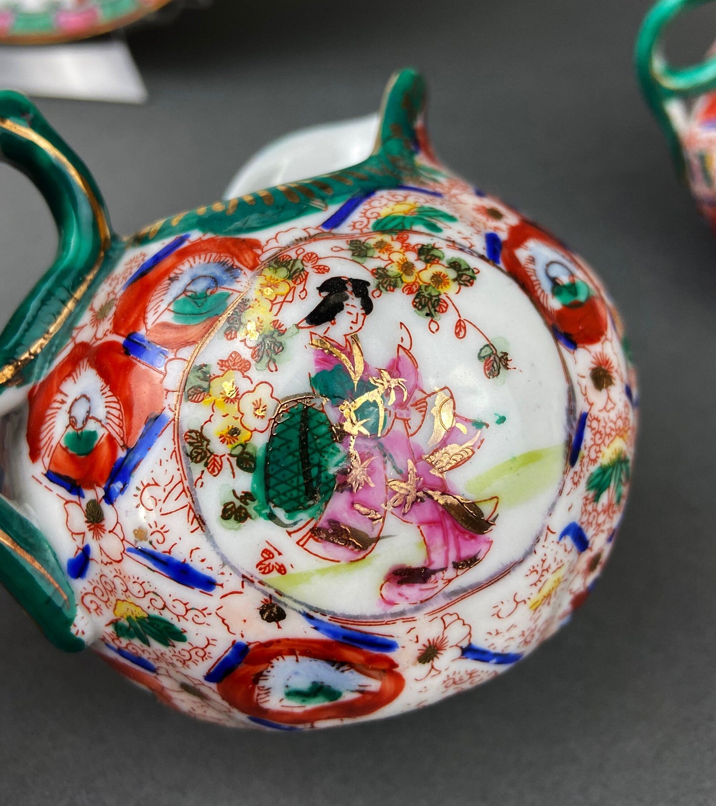 Rose Medallion Tea Service: Hand-Painted, Hong Kong