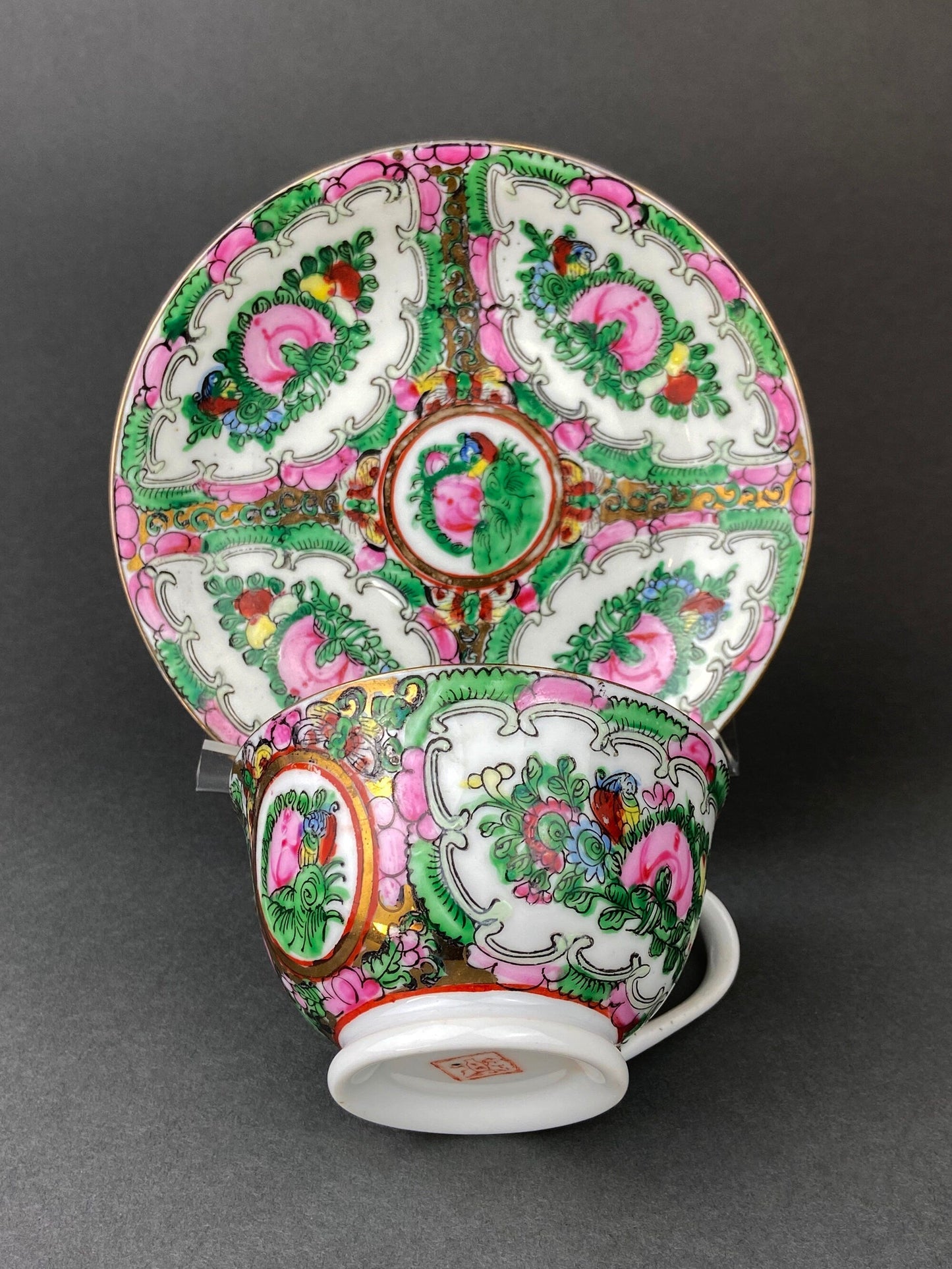 Rose Medallion Tea Service: Hand-Painted, Hong Kong
