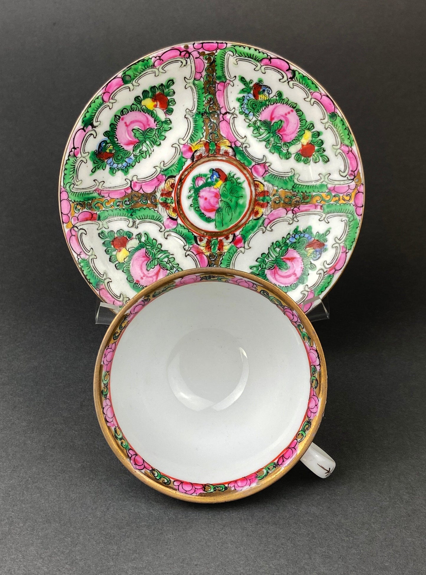 Rose Medallion Tea Service: Hand-Painted, Hong Kong