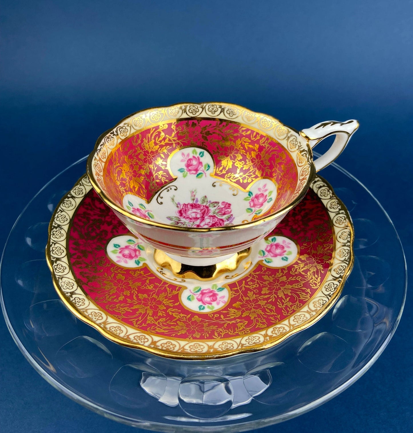 Vintage Teacup and Saucer — Hand Painted, Occupied Japan