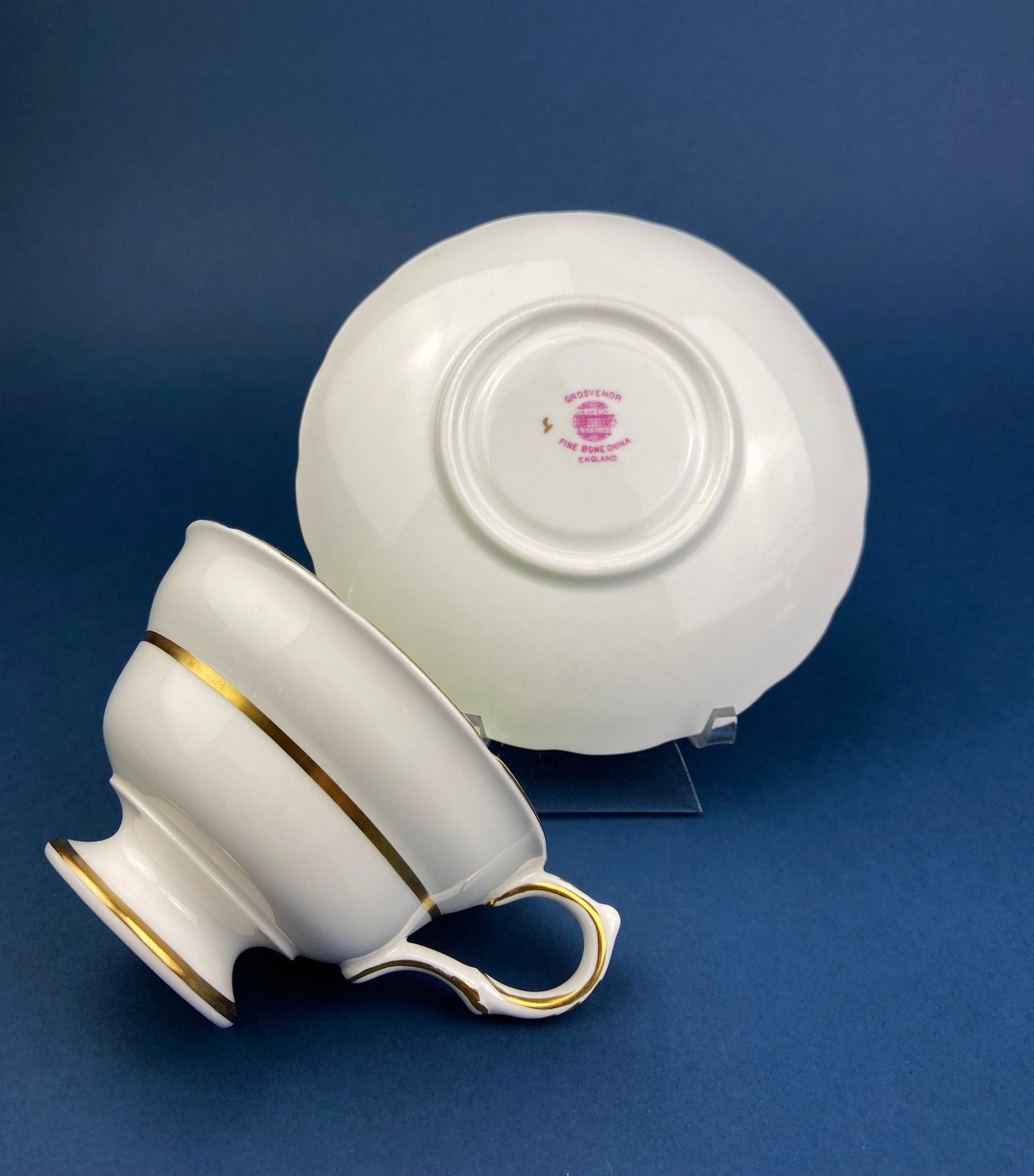 Grosvenor Fine Bone China Cup and Saucer: Mint Green