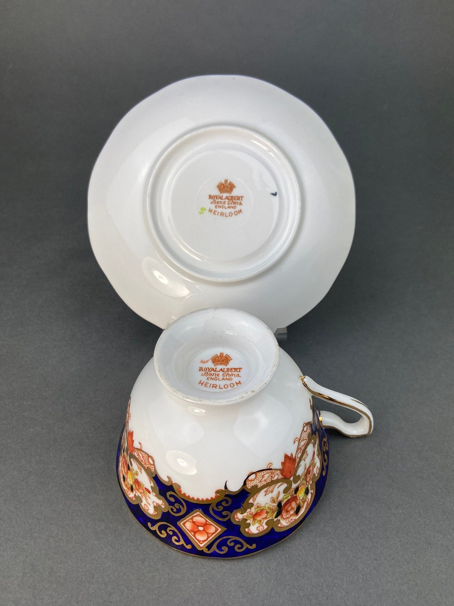 Royal Albert Bone China Cup and Saucer : Heirloom Pattern