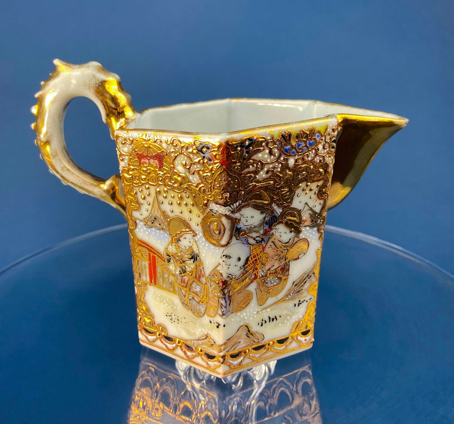 Antique Japanese Moriage Tea Service: Six Settings