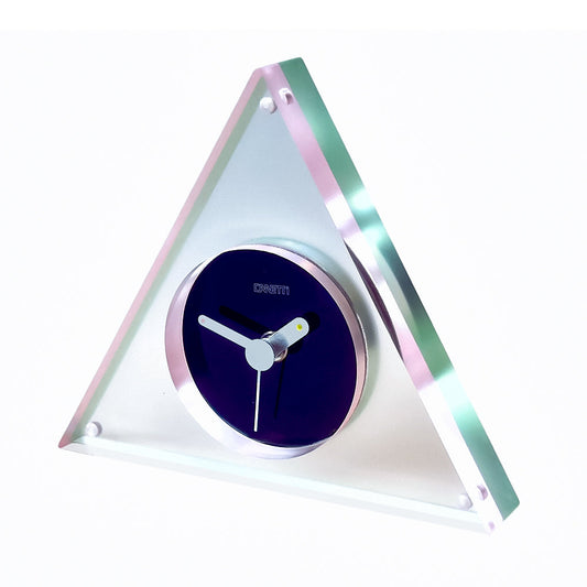 Original Triangle Acrylic Clock, Frosted